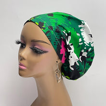 Load image into Gallery viewer, Niceroy Satin Lined Surgical SCRUB CAP green pink black white Europe style nursing caps cotton fabric and .