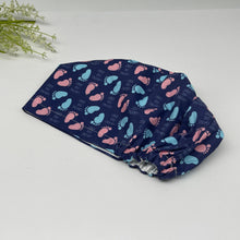 Load image into Gallery viewer, Niceroy Satin LinedLabor and Delivery SCRUB CAP, OBGYN Multicolor Europe style  baby feet cotton print fabric Euro hat and .