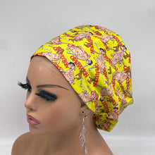 Load image into Gallery viewer, Niceroy Satin Lined Operation, surgical SCRUB HAT CAP, Europe style nursing caps  Cotton fabric and  bonnet chemo hat