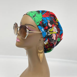Niceroy Satin LinedAdjustable surgical OR SCRUB CAP Marvel pediatrician Europe style Summer nursing caps  and  super hero characters hat