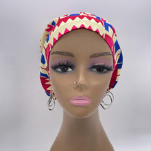 Load image into Gallery viewer, Niceroy surgical SCRUB HAT CAP, Pink Blue Europe Euro style nursing caps, healthcare hats protective hair covers, nurse gift.