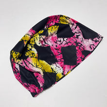 Load image into Gallery viewer, Niceroy Surgical SCRUB CAP pink yellow black Europe style nursing caps African print fabric and satin lining option.