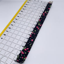 Load image into Gallery viewer, Handmade Cotton Scrunchie Lanyard and Keychain : cherries Teacher, nurse ID Badge Holder