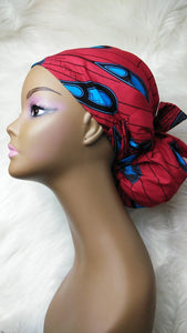 Ponytail PONY SCRUB HAT Cap, surgical scrub hat Ankara pony style nursing caps made with cotton fabric and satin lining option Long Hair