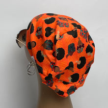 Load image into Gallery viewer, Afro Print Scrub Cap – Adjustable Cotton Healthcare Scrub Hat with Mask Buttons