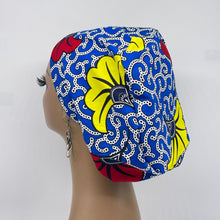 Load image into Gallery viewer, Surgical Scrub Cap - Adjustable African Print Cotton Nursing Hat