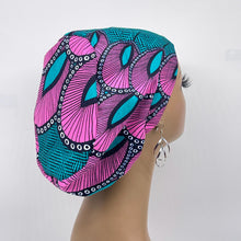 Load image into Gallery viewer, Ankara Surgical Scrub Cap – African Print Adjustable Cotton Nurse Hat