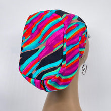Load image into Gallery viewer, Ankara Surgical Scrub Cap – Adjustable African Print Cotton Nursing Hat with Mask Buttons