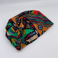 Load image into Gallery viewer, Niceroy Satin Lined Surgical SCRUB CAP Geometric Ankara Europe style nursing caps African print fabric and .