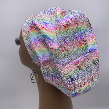 Load image into Gallery viewer, Niceroy Satin Lined Surgical SCRUB CAP metallic rainbow colorful Europe style nursing caps fabric and .