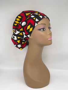 Niceroy Satin Lined surgical SCRUB HAT CAP,  Ankara Europe style nursing caps made with African fabric and  Angola Samakaka