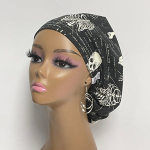 Niceroy Satin Lined surgical SCRUB HAT Cap, Europe style black white glow in the dark cotton fabric hat and .