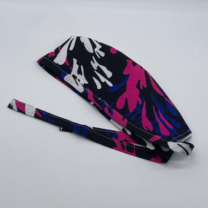 Niceroy satin linedBlue pink white black unisex pixie Men surgical SCRUB HAT CAP, nursing caps, tie back cap,  African print men scrub cap