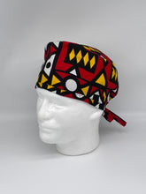 Load image into Gallery viewer, Niceroy MEN unisex surgical tie back SCRUB HAT Cap, nursing caps made with cotton fabric and satin lining option African print men scrub cap