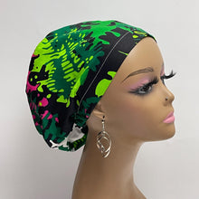 Load image into Gallery viewer, Niceroy Satin Lined Surgical SCRUB CAP green pink black white Europe style nursing caps cotton fabric and .