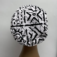 Load image into Gallery viewer, Niceroy SCRUB HAT CAP, black White Europe Euro style nursing caps, healthcare hats protective hair covers, nurse gift.