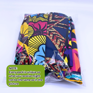 Niceroy Scrappy fun pac African print Ankara scrap Fabric Grab Bag