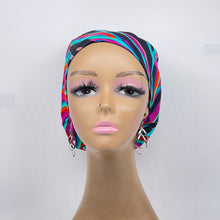 Load image into Gallery viewer, Ankara Surgical Scrub Cap – Adjustable African Print Cotton Nursing Hat with Mask Buttons