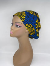 Load image into Gallery viewer, Niceroy surgical SCRUB HAT CAP,  Ankara Europe style nursing caps made with African print fabric and satin lining option