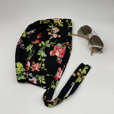 Niceroy Reversible unisex pixie surgical SCRUB HAT CAP, nursing caps, tie back cap, satin lining option African print men scrub cap