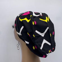 Load image into Gallery viewer, Niceroy Satin Lined Surgical SCRUB CAP black pink yellow Europe style nursing caps African print fabric and