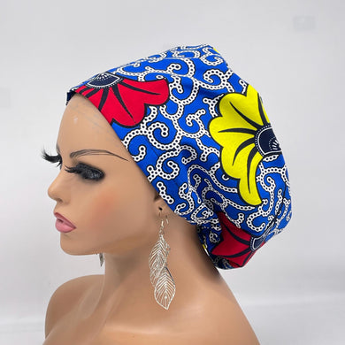 Surgical Scrub Cap - Adjustable African Print Cotton Nursing Hat