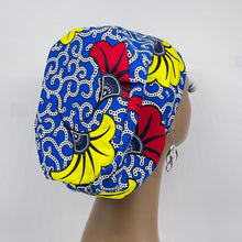 Load image into Gallery viewer, Surgical Scrub Cap - Adjustable African Print Cotton Nursing Hat