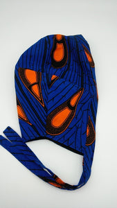 Niceroy MEN unisex surgical tie back SCRUB HAT Cap, nursing caps made with cotton fabric and satin lining option African print men scrub cap