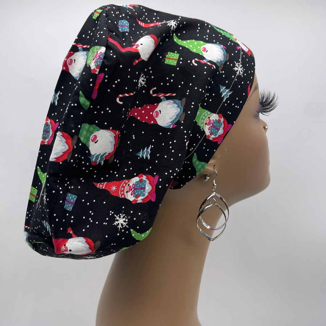 Niceroy Satin LinedChristmas Elf Surgical SCRUB CAP green red black Europe style nursing caps fabric and .