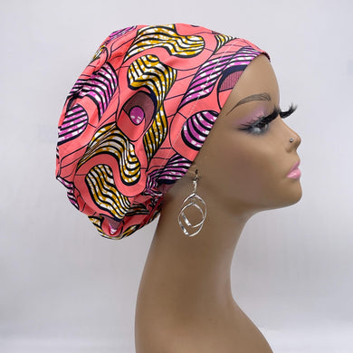 Niceroy SCRUB HAT CAP, peach purple Europe Euro style nursing caps, healthcare hats protective hair covers, nurse gift.