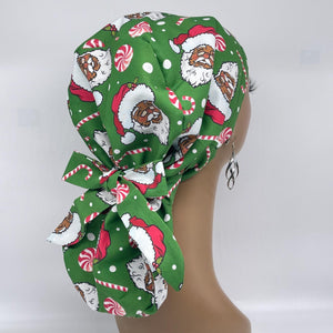 Satin Lined Scrub Cap – Adjustable Ponytail Medical Hair Protection Hat