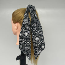 Load image into Gallery viewer, Niceroy Retro Multipurpose head neck scarf, black and white cotton scarf, vintage style scarf