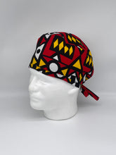 Load image into Gallery viewer, Niceroy MEN unisex surgical tie back SCRUB HAT Cap, nursing caps made with cotton fabric and satin lining option African print men scrub cap