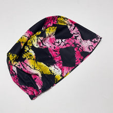Load image into Gallery viewer, Niceroy Surgical SCRUB CAP pink yellow black Europe style nursing caps African print fabric and satin lining option.