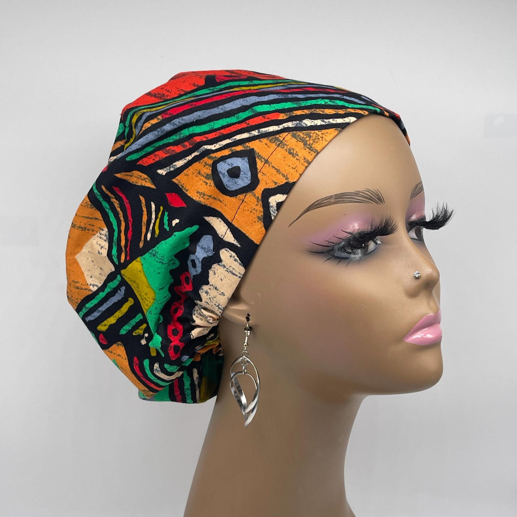 Niceroy Satin Lined Surgical SCRUB CAP Geometric Ankara Europe style nursing caps African print fabric and .