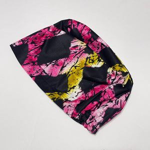 Niceroy Surgical SCRUB CAP pink yellow black Europe style nursing caps African print fabric and satin lining option.