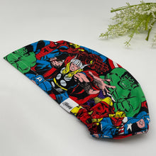 Load image into Gallery viewer, Niceroy Satin LinedAdjustable surgical OR SCRUB CAP Marvel pediatrician Europe style Summer nursing caps  and  super hero characters hat