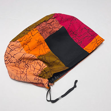 Niceroy Surgical SCRUB CAP Multicolor GeometricEurope style nursing caps African print fabric and satin lining option.