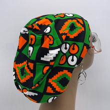 Load image into Gallery viewer, Niceroy Satin Lined SCRUB HAT CAP, Green Orange Black White Europe Euro style nursing caps, healthcare hats protective hair covers, nurse gift.