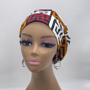 Niceroy surgical SCRUB HAT CAP,  melanin brown tribal Europe Euro style nursing caps, healthcare hats protective hair covers