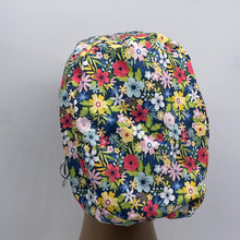 Load image into Gallery viewer, Niceroy Satin Lined Surgical SCRUB CAP multicolored floral Europe style nursing caps African print fabric and