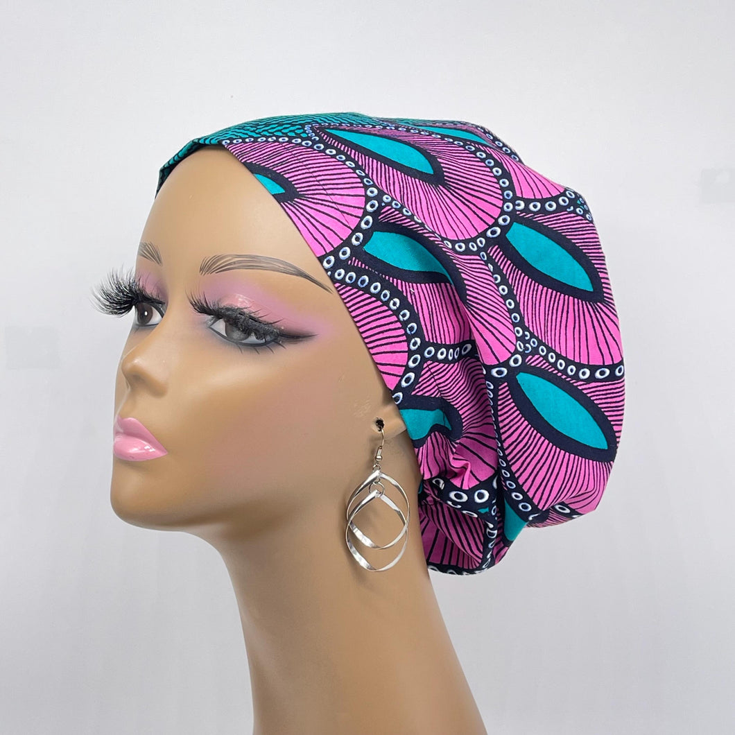 Ankara Surgical Scrub Cap – African Print Adjustable Cotton Nurse Hat