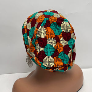Niceroy Satin Lined Surgical SCRUB CAP Teal Cream maroon Orange Ankara Europe style nursing caps African print fabric and .