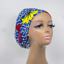 Load image into Gallery viewer, Surgical Scrub Cap - Adjustable African Print Cotton Nursing Hat