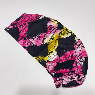 Niceroy Surgical SCRUB CAP pink yellow black Europe style nursing caps African print fabric and satin lining option.