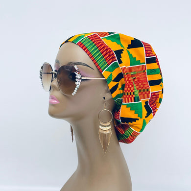 Niceroy Satin LinedKente surgical SCRUB HAT Red Green Yellow Black Europe Euro style nursing cap with