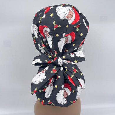 Satin Lined Scrub Cap - Adjustable Ponytail Medical Hair Cover