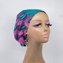 Load image into Gallery viewer, Ankara Surgical Scrub Cap – African Print Adjustable Cotton Nurse Hat