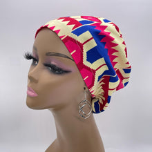 Load image into Gallery viewer, Niceroy surgical SCRUB HAT CAP, Pink Blue Europe Euro style nursing caps, healthcare hats protective hair covers, nurse gift.