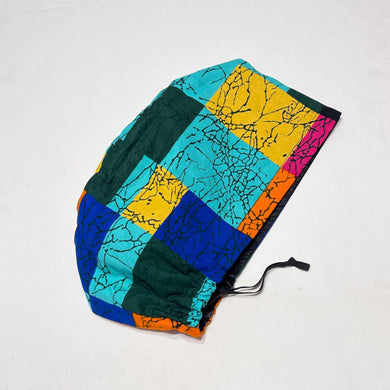 Niceroy Surgical SCRUB CAP Multicolor GeometricEurope style nursing caps African print fabric and satin lining option.